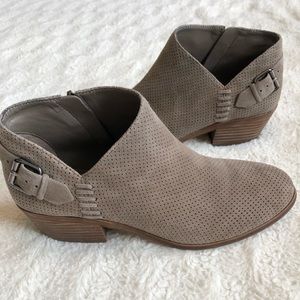 Vince Camuto | Tan Suede Booties with Buckle